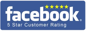 Five star customer rating on Facebook
